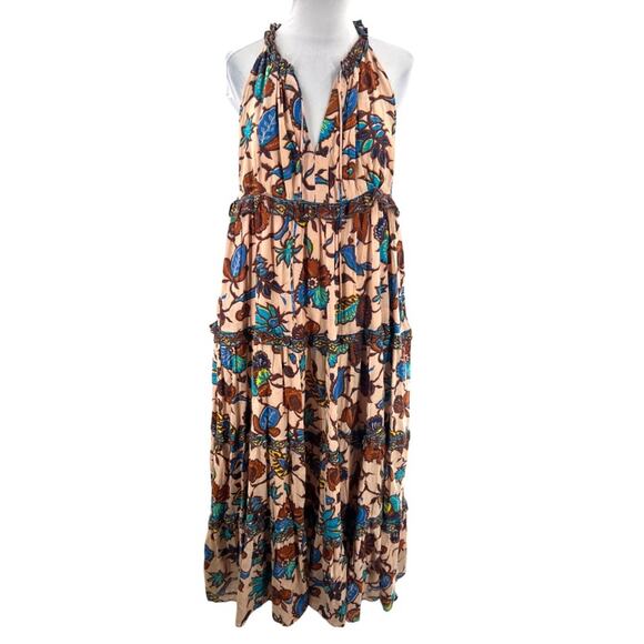 Love The Label Boho Printed Maxi Dress Anthropologie Sz XS - Picture 4 of 8